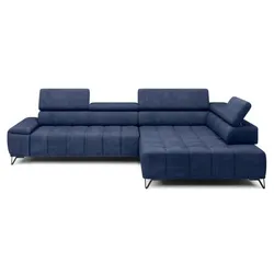 Ecksofa Palladio Stoff Blau Marine