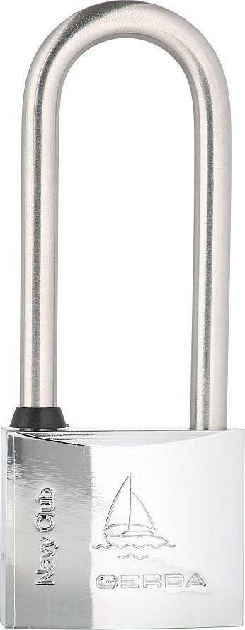 Gerda Roestvrijstalen hangslot Chroom 50mm met 50mm beugel