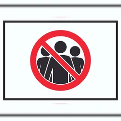HB-Druck Menschenansammlung vermeiden Symbol Schild A1 (594x841mm)