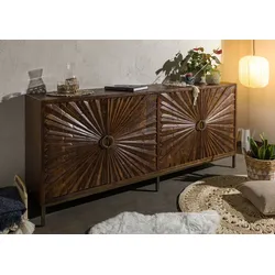 Sideboard Mango 201x48x89 braun lackiert STILMÖBEL #129