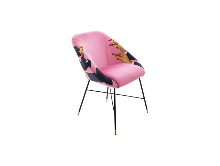 Design Polster Sessel „Toiletpaper Lipsticks“ Pink Seletti