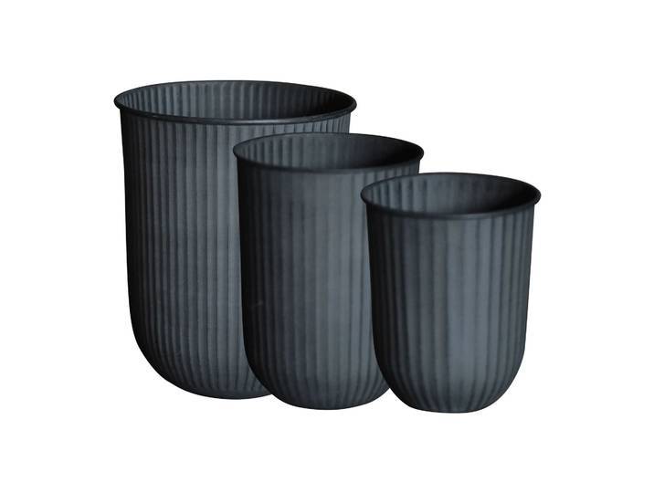 DBKD Cache-pot Out stripe, lot de 3 Black