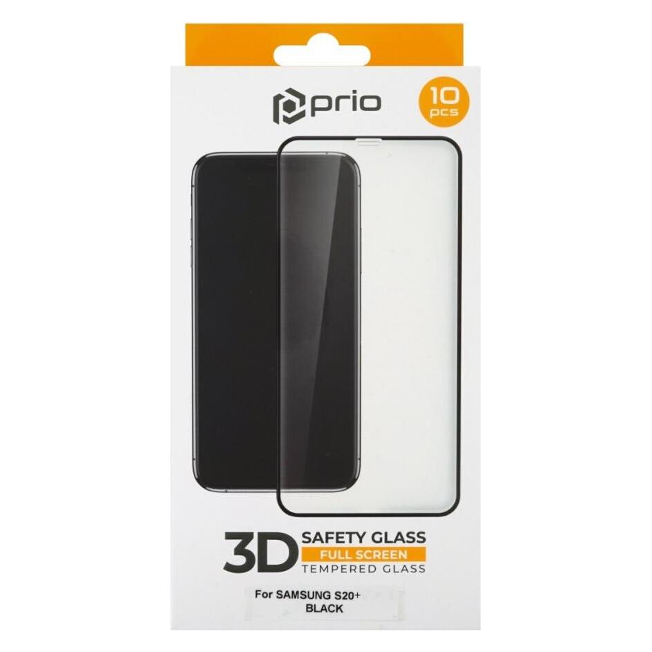 prio 10x 3D Displayschutzglas für Samsung S20+ schwarz (Samsung Galaxy S20+, Samsung Galaxy S20+ 5G) (PSG-1511)