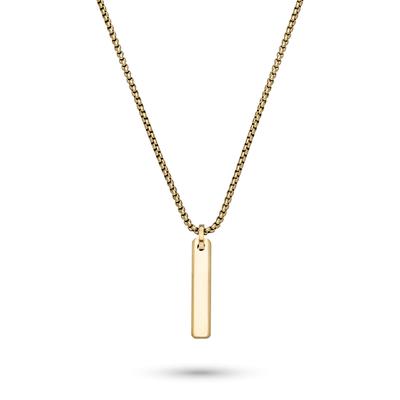 Kette mit Anhänger S.OLIVER "Schmuck Geschenk Edelstahl Halskette Tags", schwarz, Halsketten, Herren, Edelstahl, L: 60 B: 2,5mm, B:2,5mm