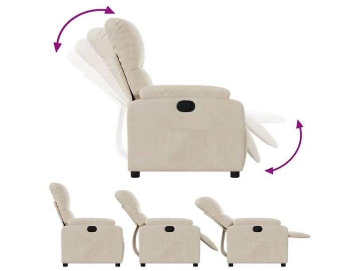 Fauteuil relax - Beige - Fauteuil inclinable - maximale : 110 kg - beige tissu microfibre 75x89.5x103.5 cm F7478