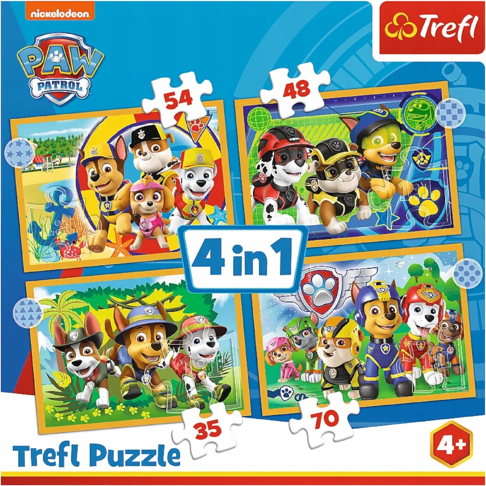 Paw Patrol 4 in 1 Puzzel