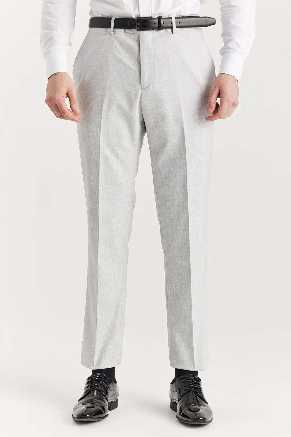 Leichte Sommerhose für Herren in Silber für Hochzeiten und Partys
