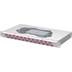 Metz Connect Patchfeld OpDAT fix2 splice 24xLC-D OM4, Server Zubehör, Grau