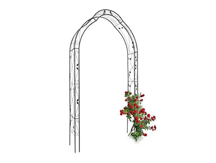 Relaxdays Arche à rosiers Support de Plantes grimpantes H x l x P 255 x 137 x 39 cm\, Jardin et terrasse\, Noir