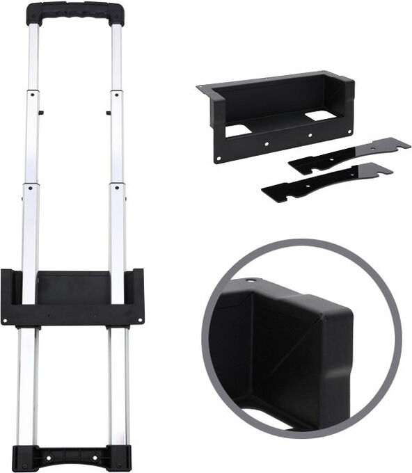 Adam Hall Hardware 3476041 Versenkter Ausziehgriff 3 Auszüge, Schwarze Sch