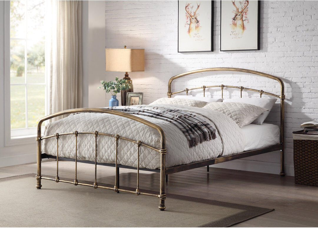 Three Posts Alto Open-Frame Bed Antique Bronze Double (4'6)
