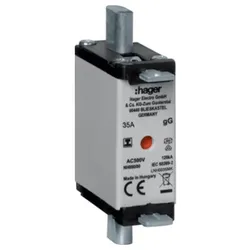 Hager NH-Sicherungseinsatz LNH0035MK NH000 gG 500V 35A Iso-Griff