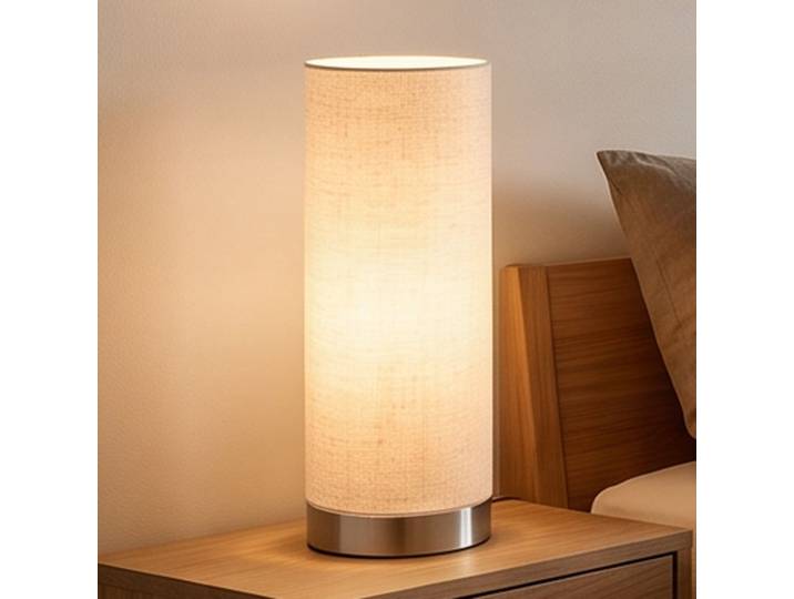Ronja Lampe de Table Cream/Nickel - Lindby - Chambre à coucher - Moderne - Tissu / textile - À ampoule unique