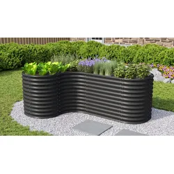 Vitavia Erweiterung "Curve" für Hochbeet Terra Basic Höhe 86 cm schwarz