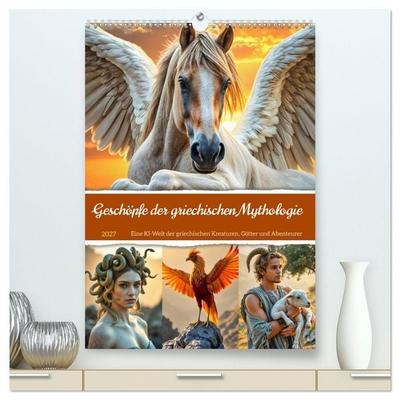 Geschöpfe der griechischen Mythologie - Eine KI-Welt der griechischen Götter, Kreaturen und Abenteurer (hochwertiger Premium Wandkalender 2027 DIN A2