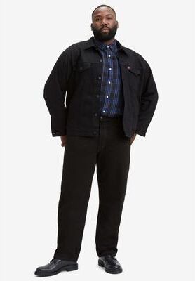 Men's Big & Tall Levis® 505™ Regular Jeans by Levi's in Black Denim (Size 38 38)