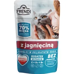 Frendi-Stücke in delikater Sauce mit Lammfleisch 100g