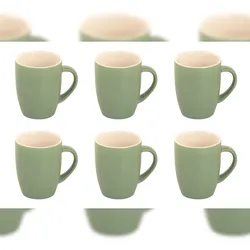 Palmer Becher Farben Matt 18 cl Grün Porzellan 6 Stück