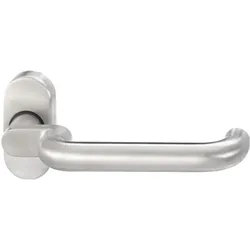 EDI, Türgriff + Türgarnitur, Profiltürdrückerlochteil 1130/2033 Edelstahl EST oval 8 mm gekröpft (Türgarnitur)