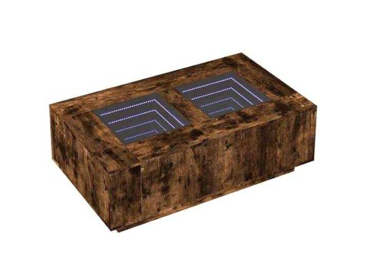 vidaXL Salontafel met Infinity LED 116x69x40 cm gerookt eikenkleurig
