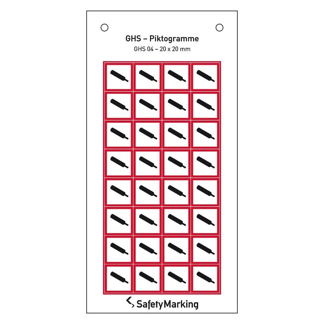 SafetyMarking GHSGefahrenpiktogramm Symbol 04 Gasflasche (30.3550.04)