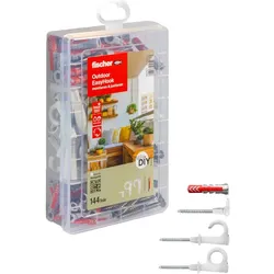 fischer Profi-Box - DuoPower + EasyHook + S A2 Dübel- und Schrauben-Sortiment 128 Stück