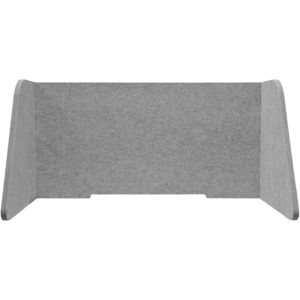 Silenti Tischtrennwand SW8000011, hellgrau, faltbarer Sichtschutz aus Filz, 116 x 58cm