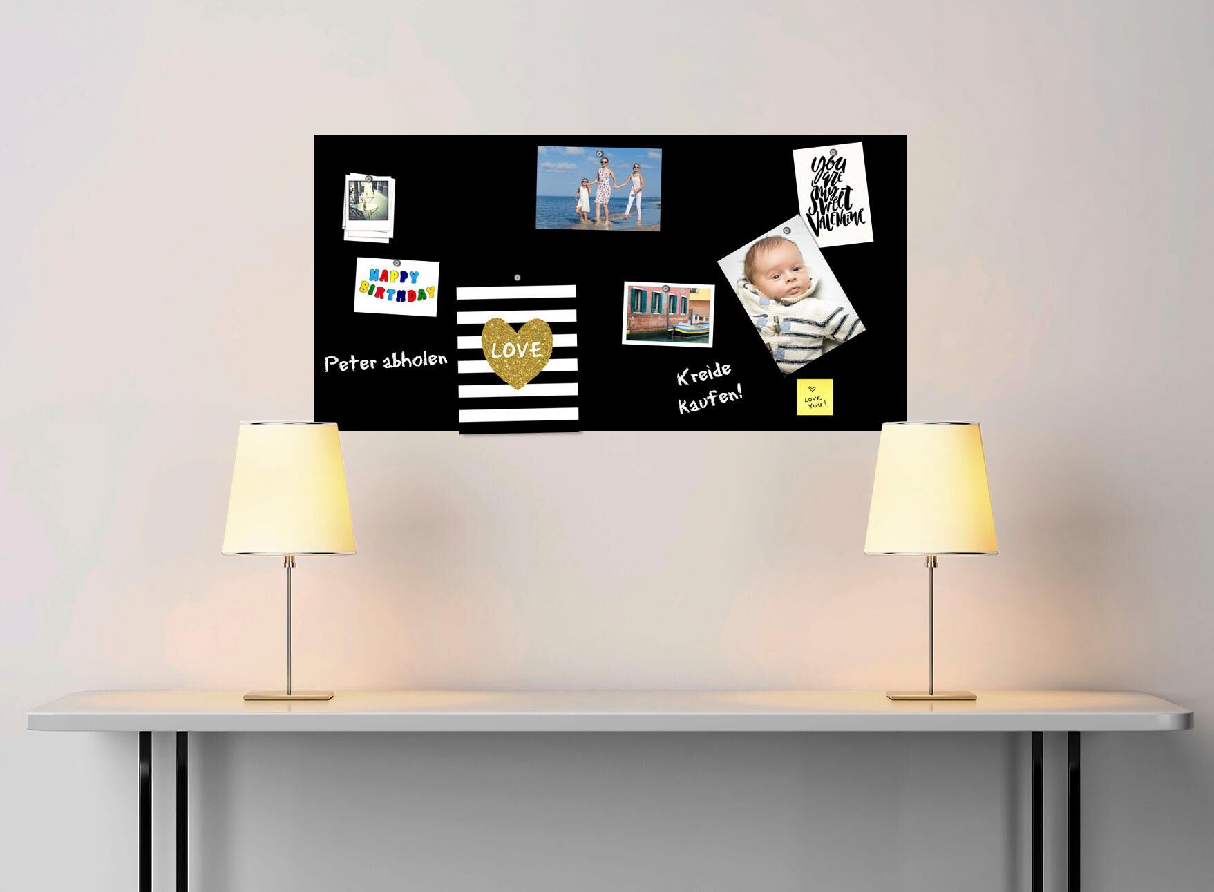 Tafelfolie QUEENCE "Magnetisches Memo-Board", schwarz (farbe bild(er): schwarz), B:100cm H:50cm T:0,2cm, Bilder, Tafelfolie, magnetische Tafelfolie, Tafel, selbstklebend farbe bild(er): schwarz B/H/T: 100cm x 50cm x 0,2cm
