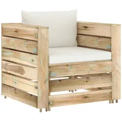 vidaXL 2-tlg. Garten-Lounge-Set mit Kissen Grün Imprägniertes Holz