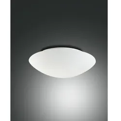 Fabas Luce LED Deckenleuchte PANDORA, Metall / geblasenes Glas, dimmbar, weiß, Ø 30cm, 18W 3000K 1980lm FAB-3563-61-102