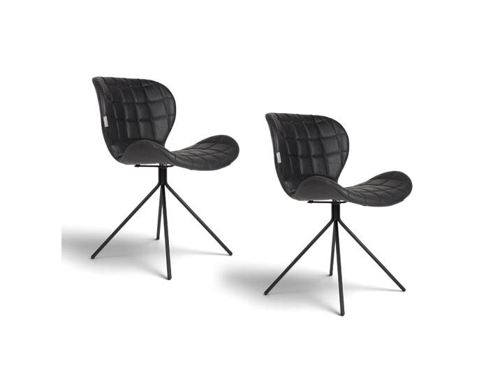 Zuiver Omg Faux Leather Chair - Set of 2