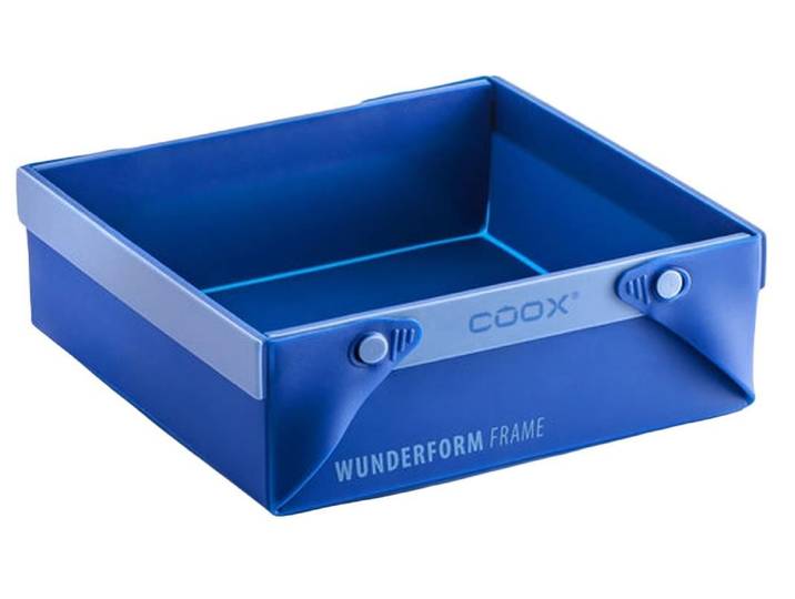 Backform COOX eckig Frame SQ 45065 cm x 18 , blau (dunkelblau), B:18cm L:19,5cm, Silikon, Küchenformen, Backform