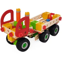 LKW Constructor aus Holz, Konstruktionsspielzeug, LKW, Pick-Up, Kipper, Lieferwagen