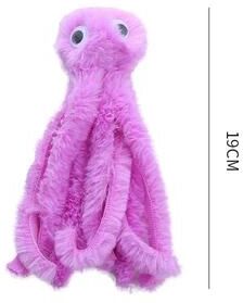 Uplift Essentials Interactive Plush Octopus Cat Toy For Healthy Biting & Play purple