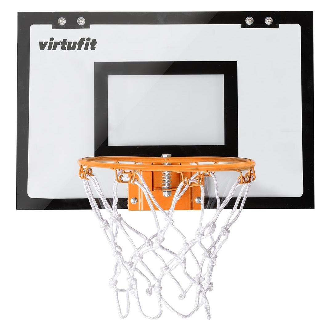 Virtufit Tabellone Pro Mini Basketball con 2 Palline e Pompa - Nero (30702)