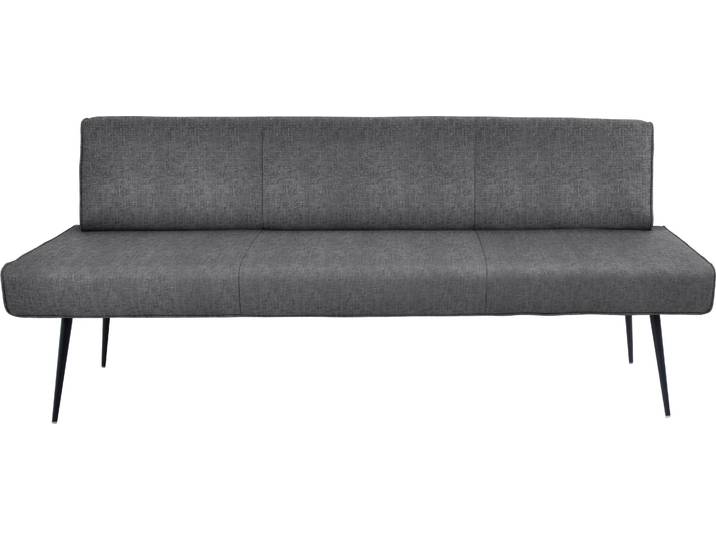 K+W Komfort & Wohnen Giacomo I Polsterbank Metallfüsse in schwarz, wahlweise in der Breite 200cm oder 177cm
