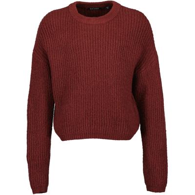 Strickpullover BLUE SEVEN "Girls Pullover", Mädchen, Gr. 140, rot (3901, burgund), 76% Polyacryl, 21% Polyamid, 3% Elasthan, oversize, Rundhals, Pullover Strickpullover
