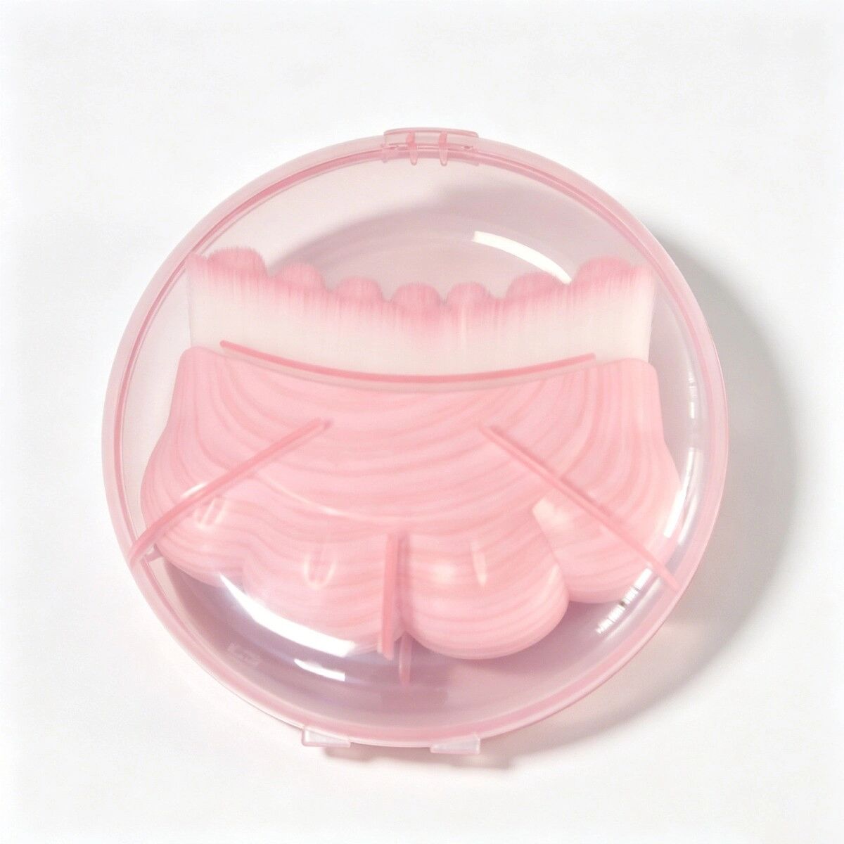 INF Brosse de massage contour visage patte de chat pour drainage lymphatique - contour mâchoire, poils doux en nylon, portable