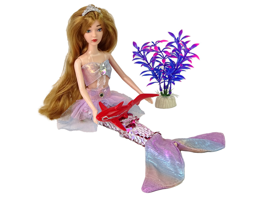 LEAN Toys 13904 Emily zeemeerminpop met accessoires, roze