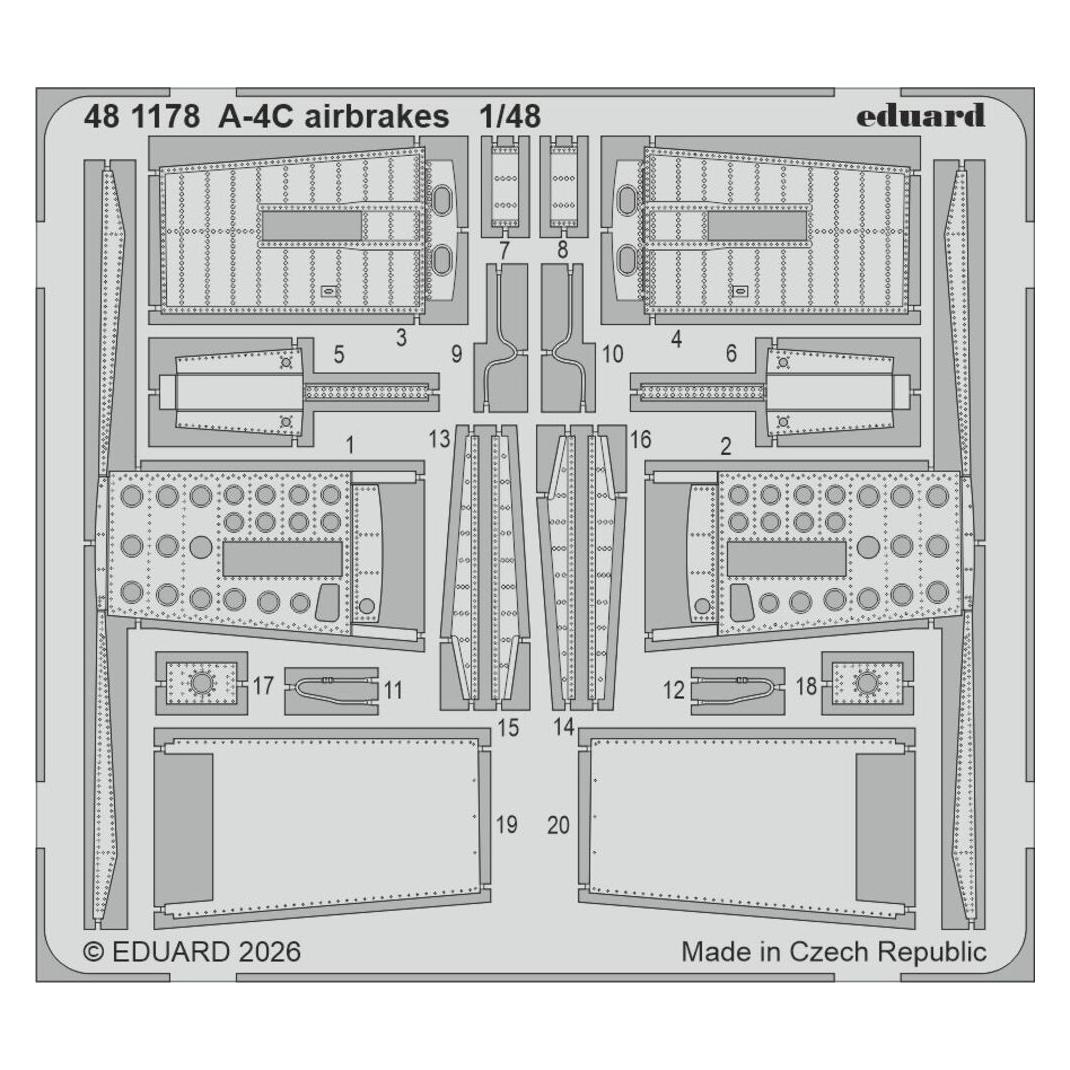 Eduard A-4C air brakes for Hobby Boss (481178)
