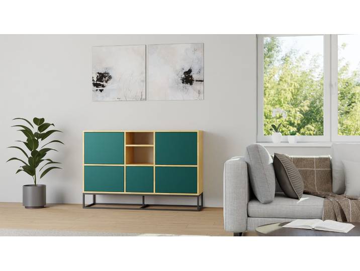 Klassisches Sideboard nach Maß – Wohnkommode mit vielen Optionen Buche Natur geölt