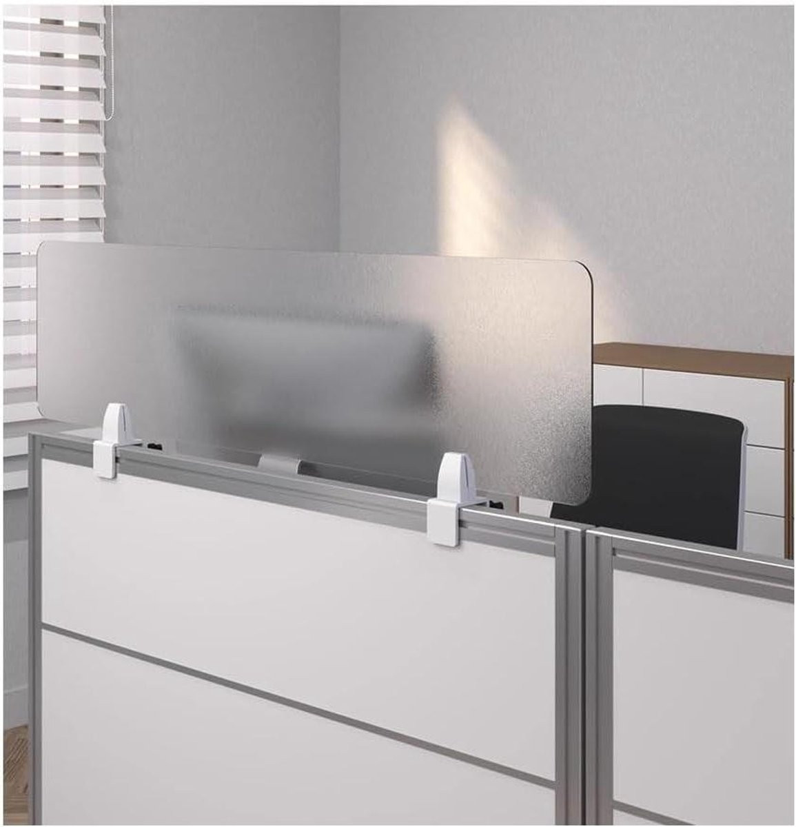 Bureau Privacy Divider Frosted Acryl Transparant 30 cm