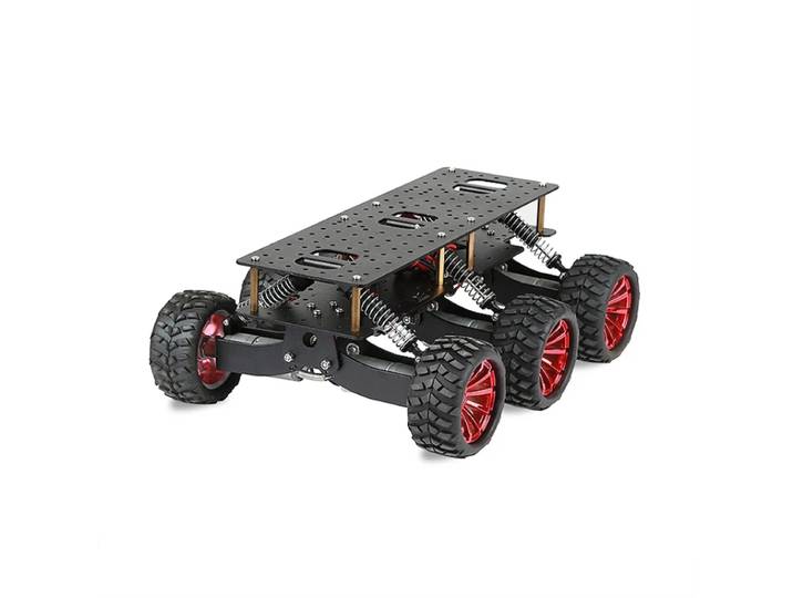 Châssis de voiture robot intelligent 6WD, absorption des chocs, escalade hors route, plate-forme de recherche et de sauvetage pour Ardu37Raspberry Pie, jouet RC bricolage