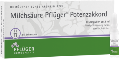 Homöopathisches Laboratorium Alexander Pflüger GmbH & Co. KG MILCHSÄURE Pflüger Potenzakkord Inj.-Lsg.Amp. 10 St 12777225
