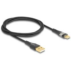 Delock USB-Kabel USB 2.0 USB-A Stecker, USB-C® Stecker 1.00 m Schwarz 80760