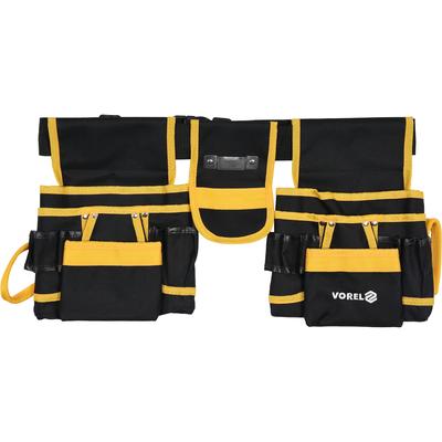 TRIZERATOP Werkzeuggürtel 130cm mit 2 Taschen und Halterung für Maßband