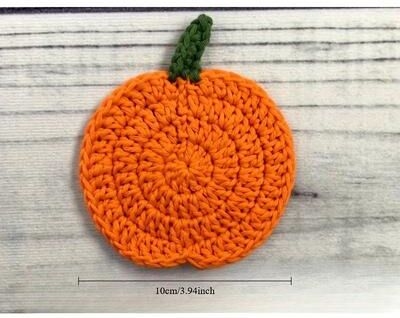 Smart Shopping Spot Handmade Halloween Pumpkin Coasters Heat Resistant Drink Mats For Dining 1pc