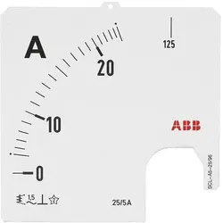 ABB SCL-A5-25/96 Amperemeter Skale Stromwandleranschluss 25/5A 2CSG123096R5011 SCLA52596