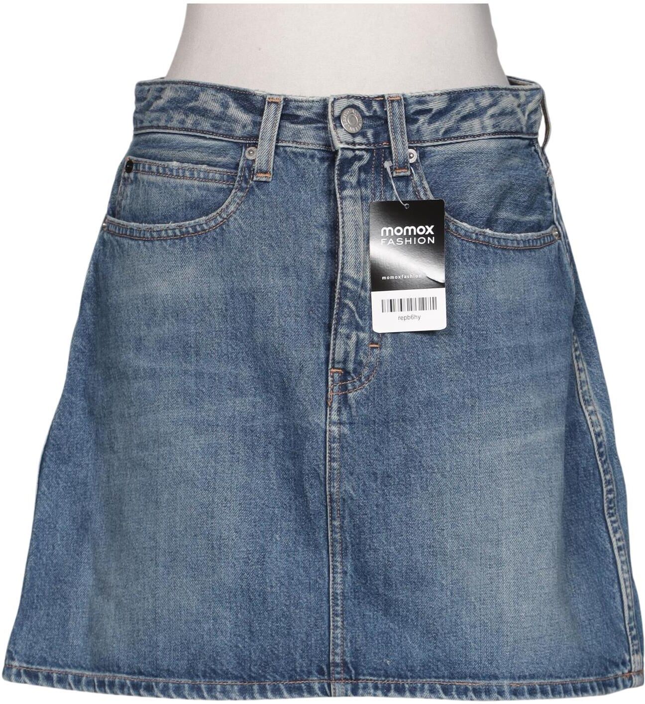 Calvin Klein Jeans Damen Rock, Blau, Gr. W28, Baumwolle - Second Hand