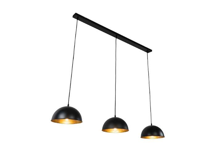 Suspension intelligente noire avec or 3 lumières avec Wifi A60 -